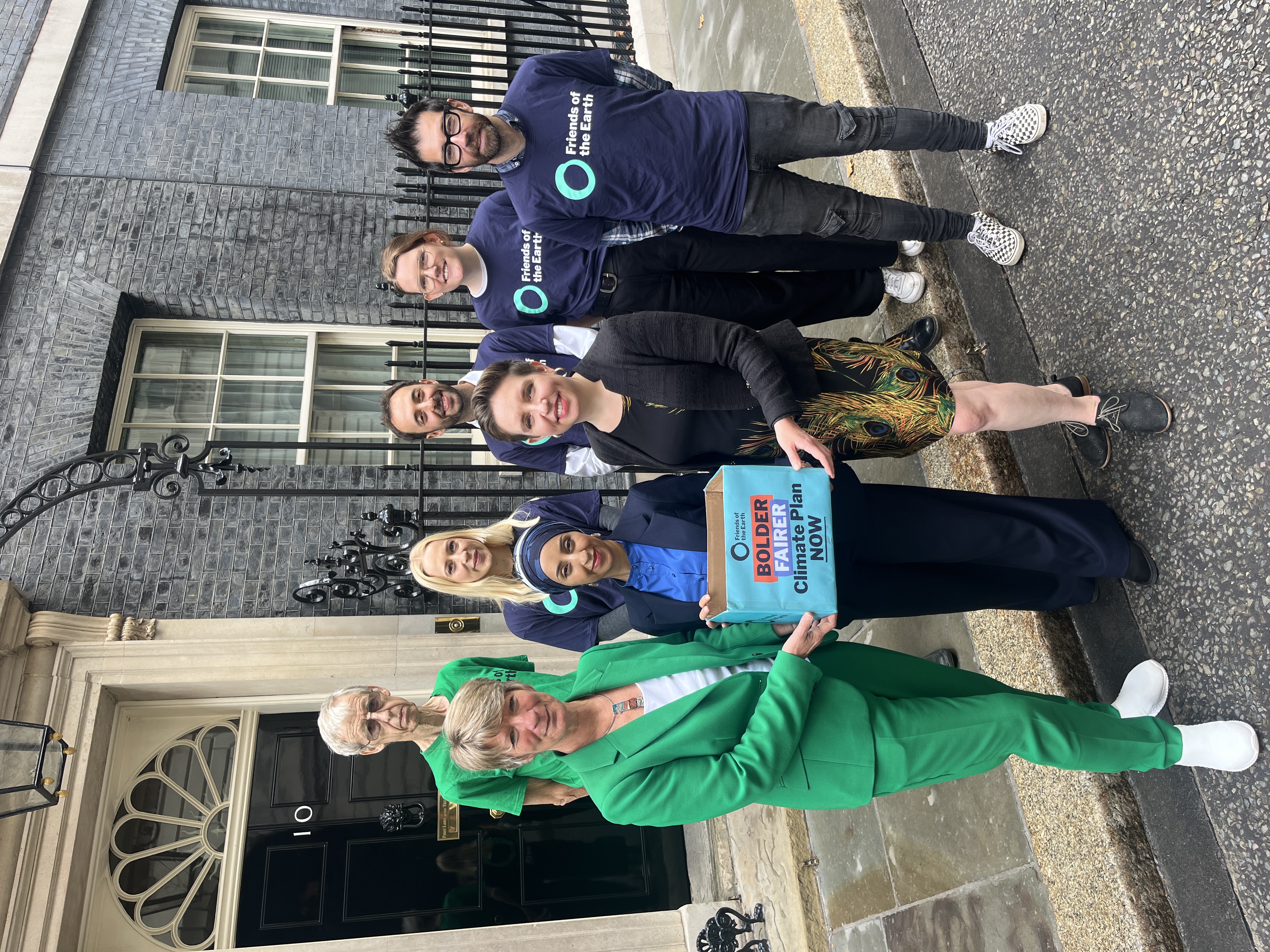 Big Climate Plan petition hand in to Downing Street