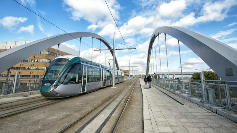 Ningbo bridge tram extension over the A52 connecting Nottingham University with the Queen’s Medical Centre