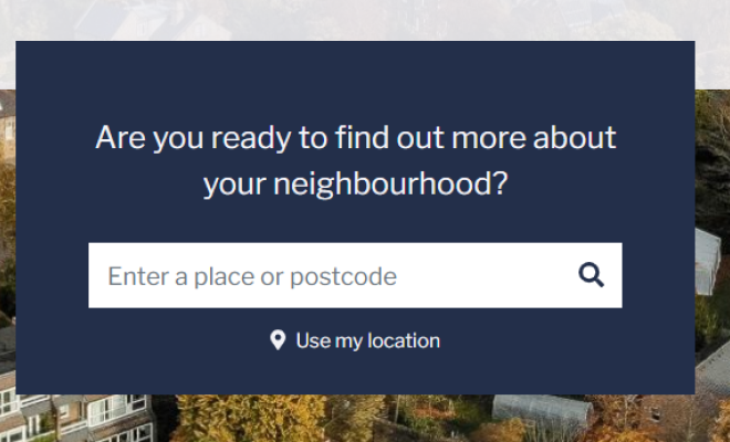 Box to input your postcode for the campaigning tool Near You