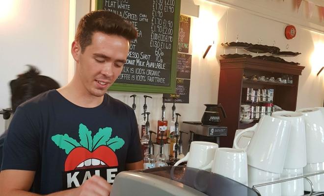 Kale Yeah! caterer using a cafe till